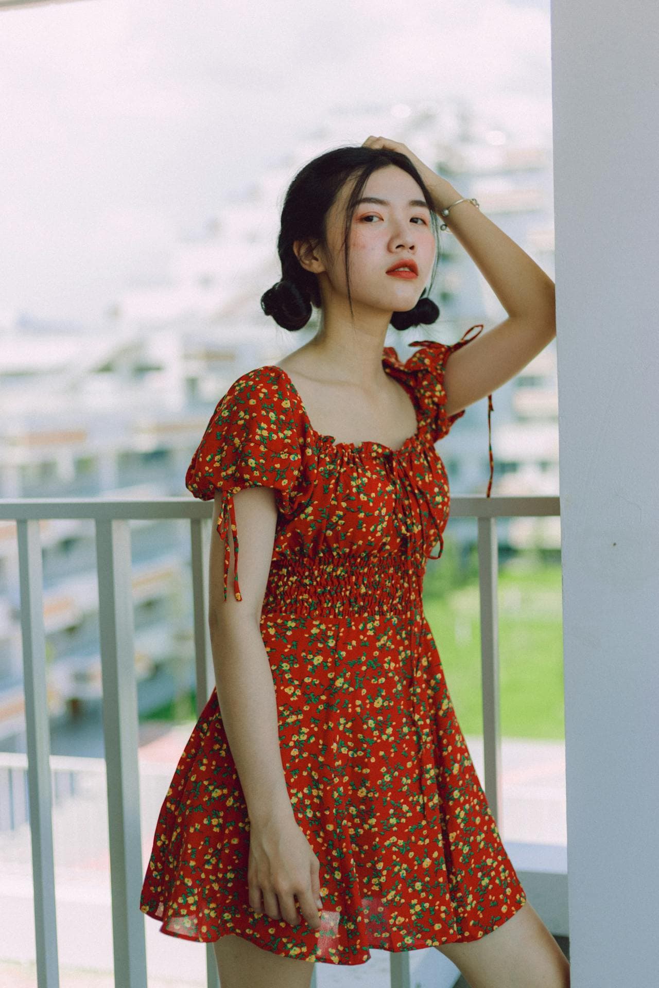Red Floral Dress
