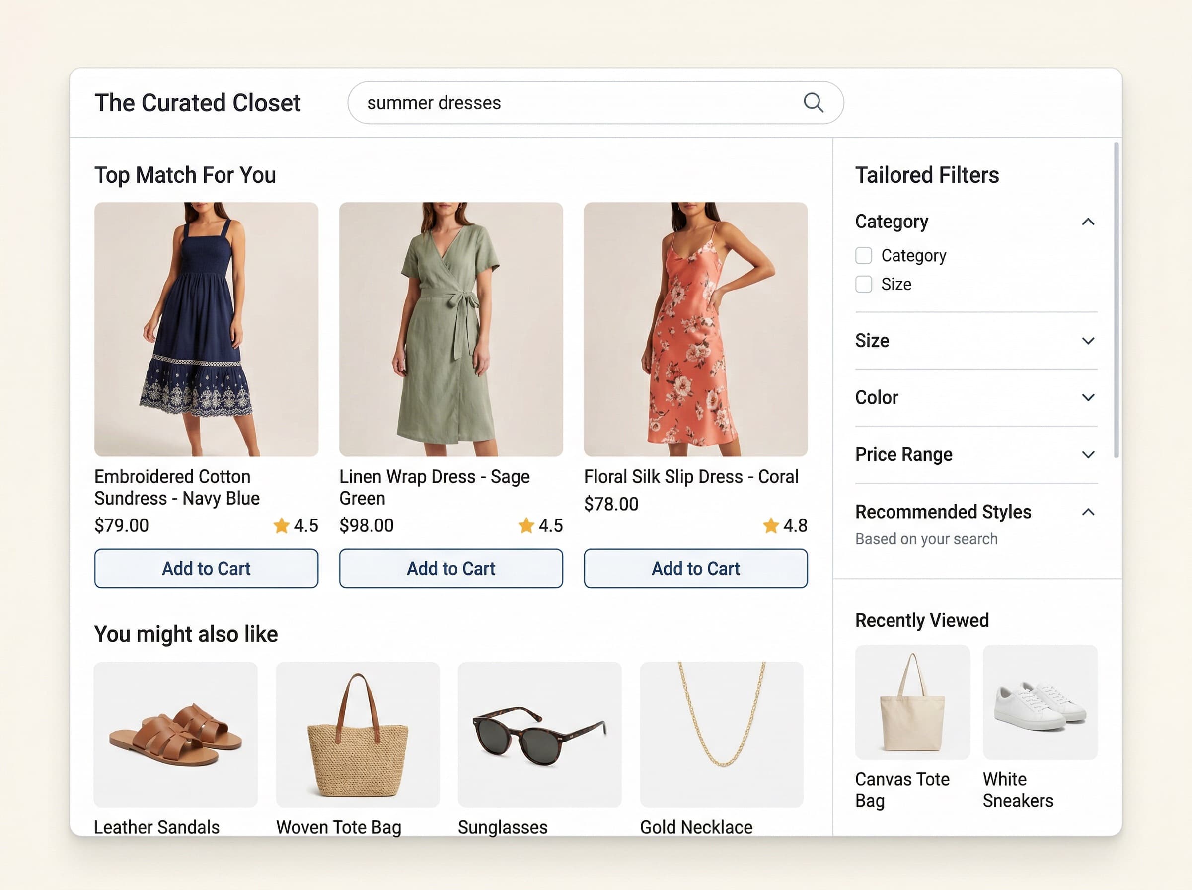 Personalized Search Results screenshot