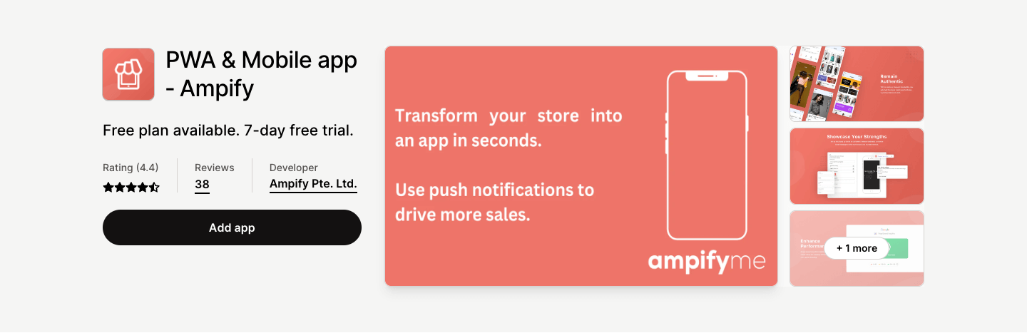 Turn your store into an app in seconds. Monetize your customers through web push notifications.