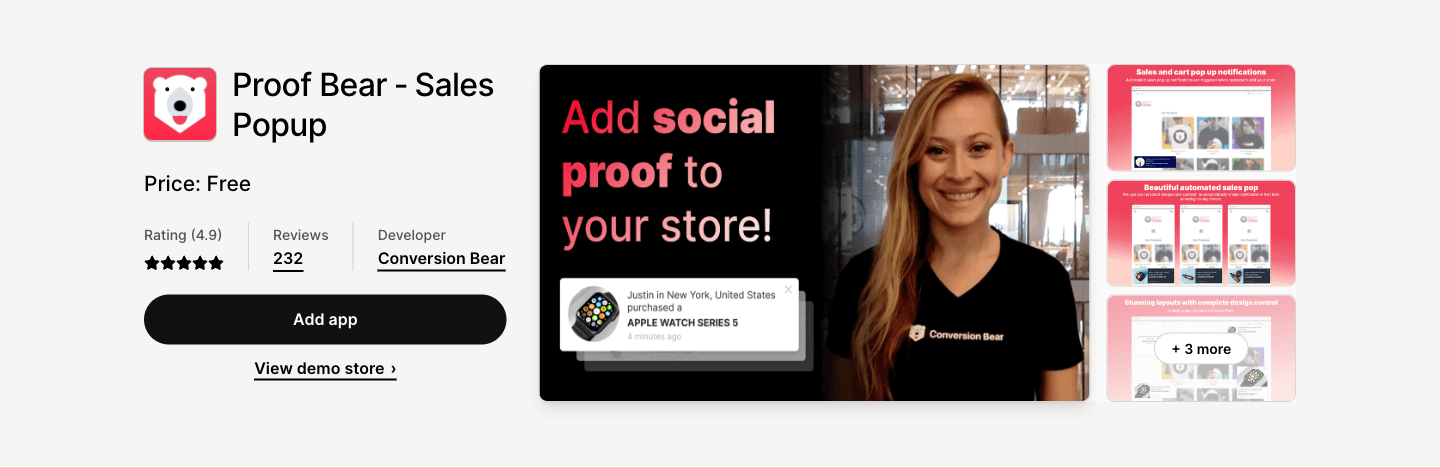Boost sales &amp; increase trust by providing your customers with social proof of recent sales pop ups.
