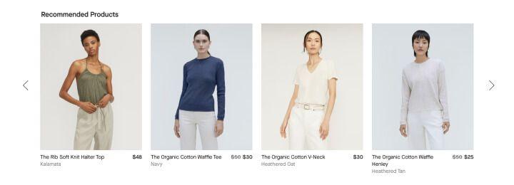 Everlane personalized product recommendations