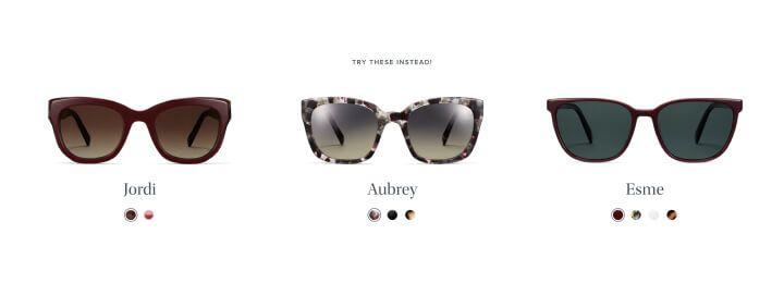 Warby Parker personalized product recommendations