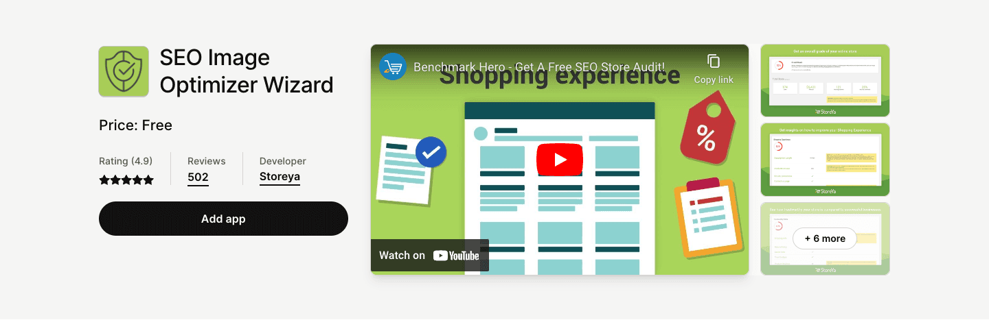 SEO image optimizer. Optimize your images, site speed &amp; generate an SEO report with action items.