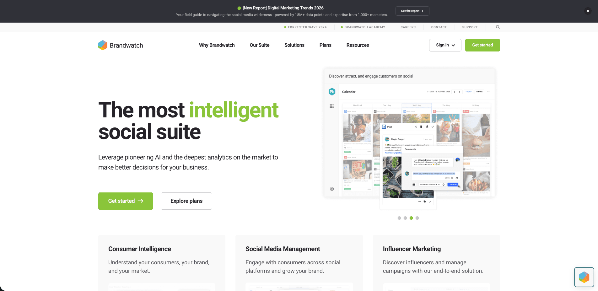 Screenshot of Brandwatch interface