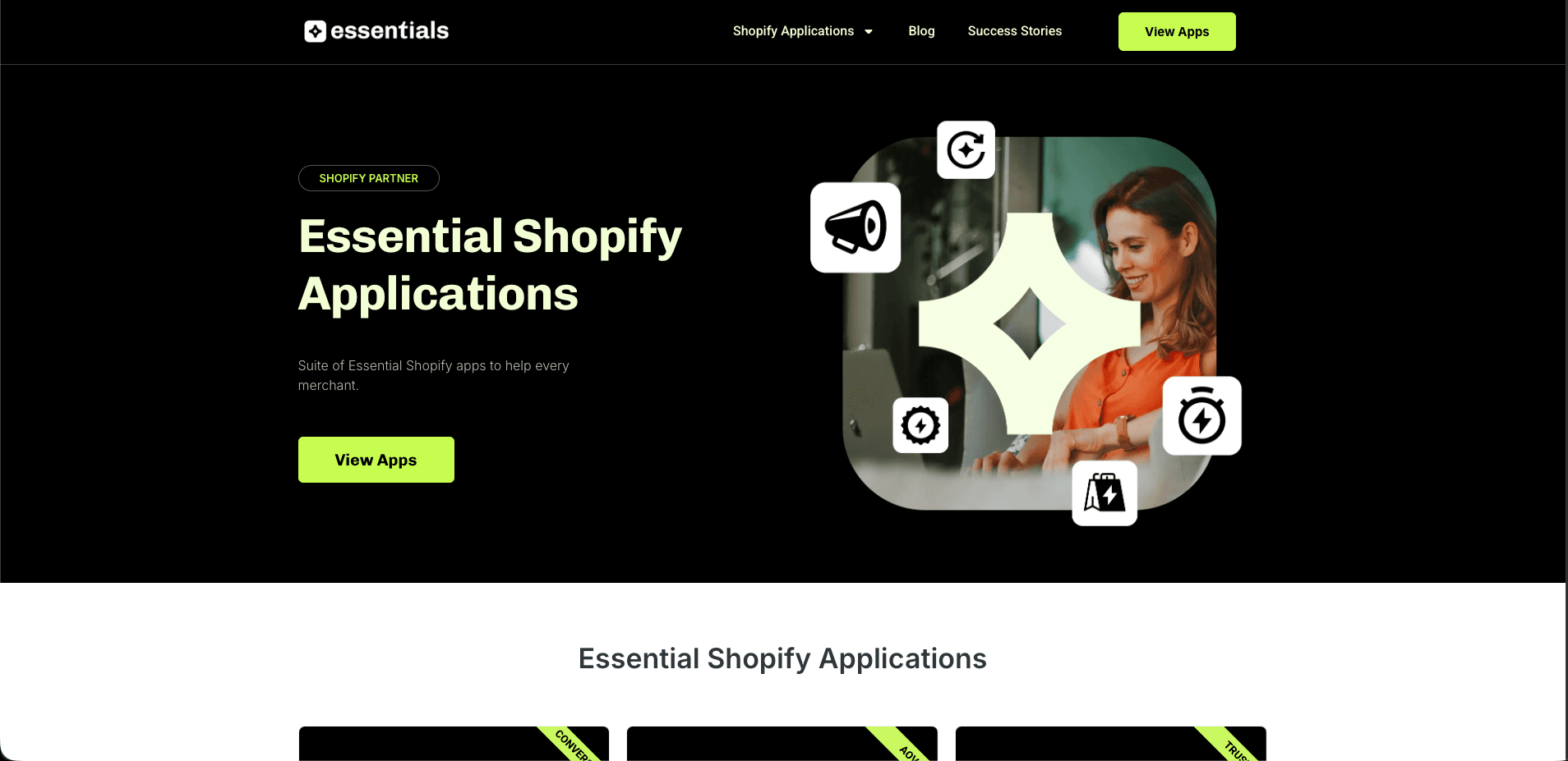 Screenshot of Essential Announcement Bar homepage