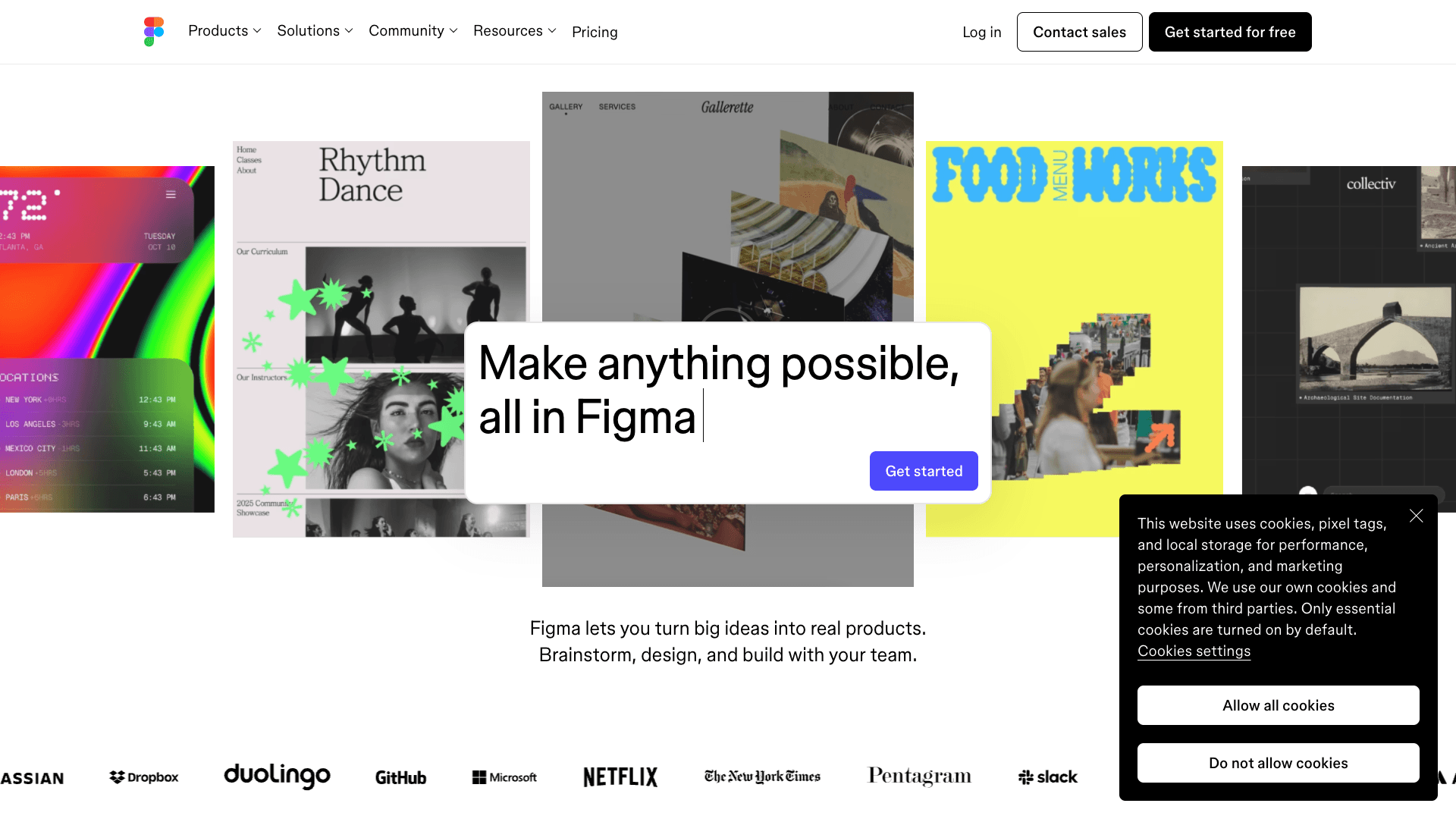 Screenshot of Figma: The Collaborative Interface Design Tool interface