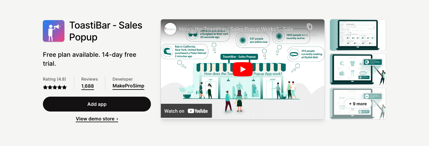 Automatically display recent sales &amp; add to cart popups to increase your sales on your online store.