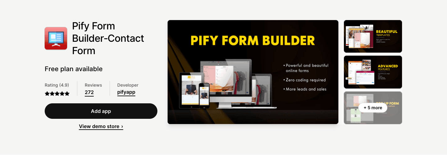 Build powerful custom forms without coding.
More customization options can help increase leads.
