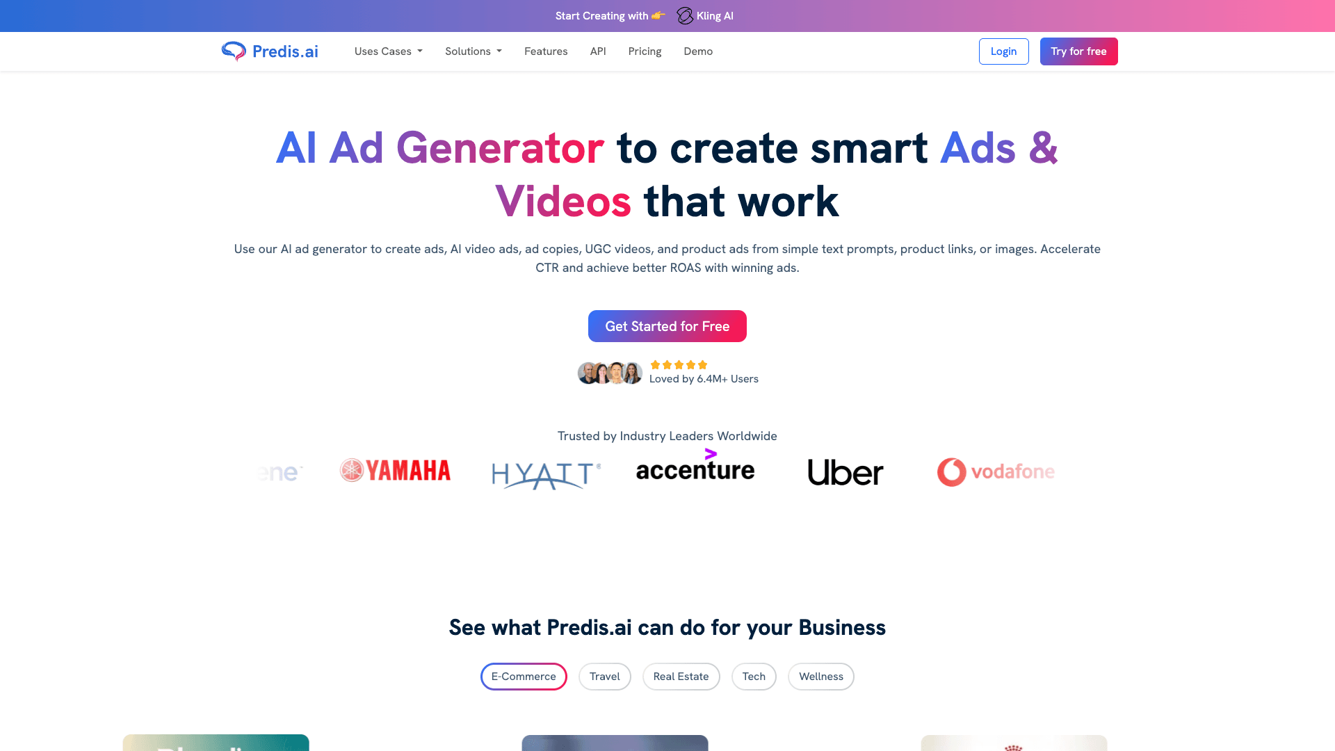 Screenshot of AI Ad Generator - Predis.ai | Make Ads in 30 Seconds interface