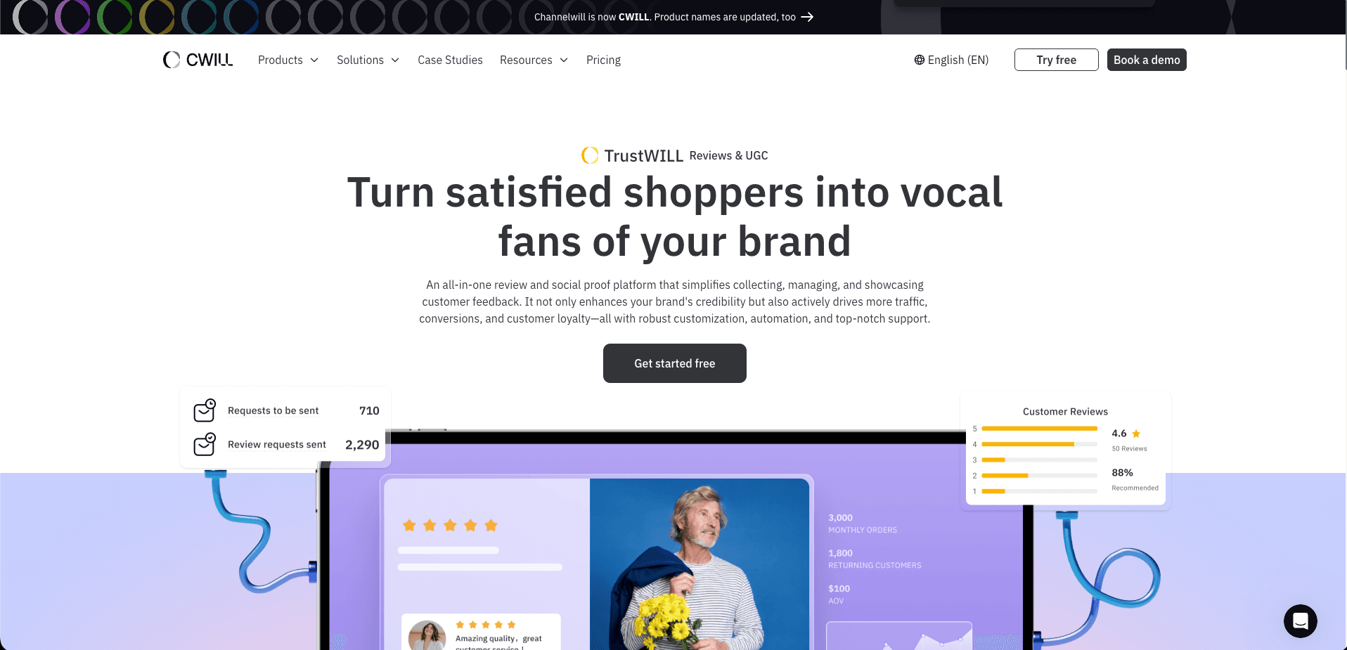 Screenshot of Trustoo.io homepage