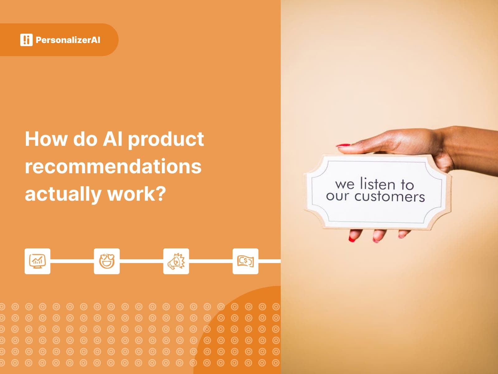 How do AI product recommendations actually work written on yellow background