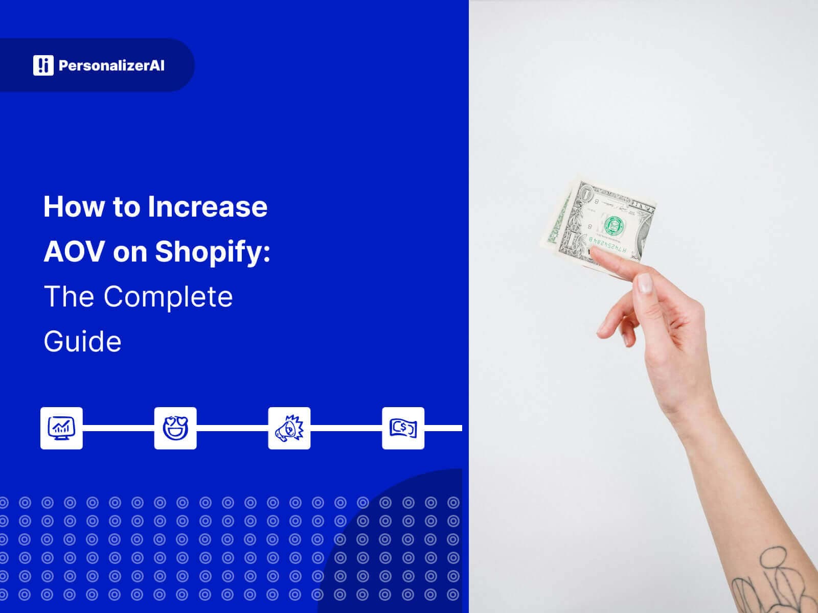 How to Increase AOV on Shopify: The Complete Guide written on Blue Background