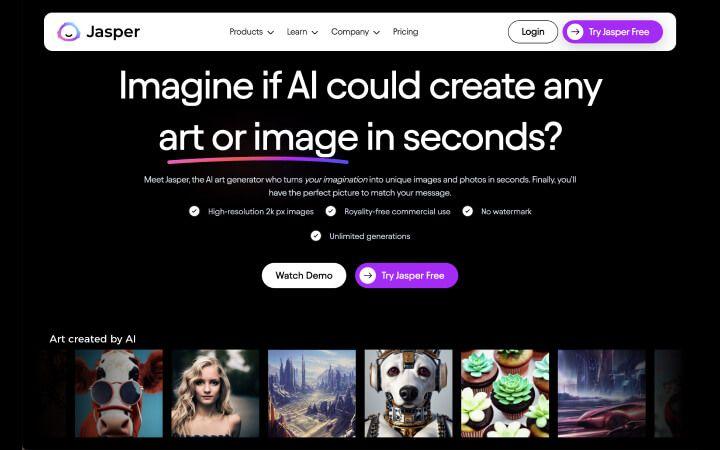 Jasper art as ai art generator