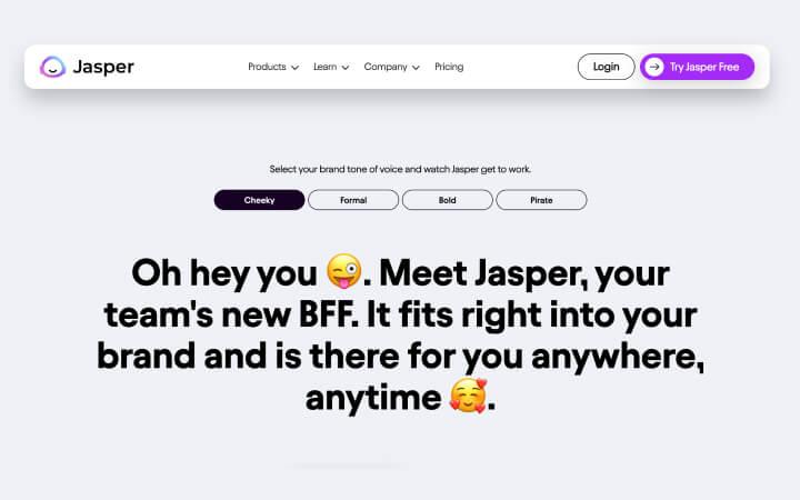 Jasper.ai as best ai tool for social media