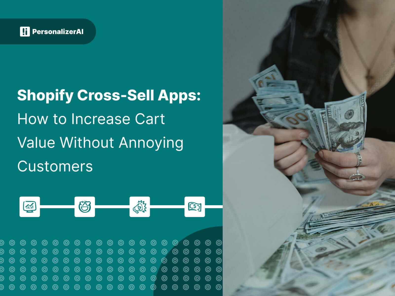Shopify Cross-Sell Apps: How to Increase Cart Value Without Annoying Customers written on Dark Green Background