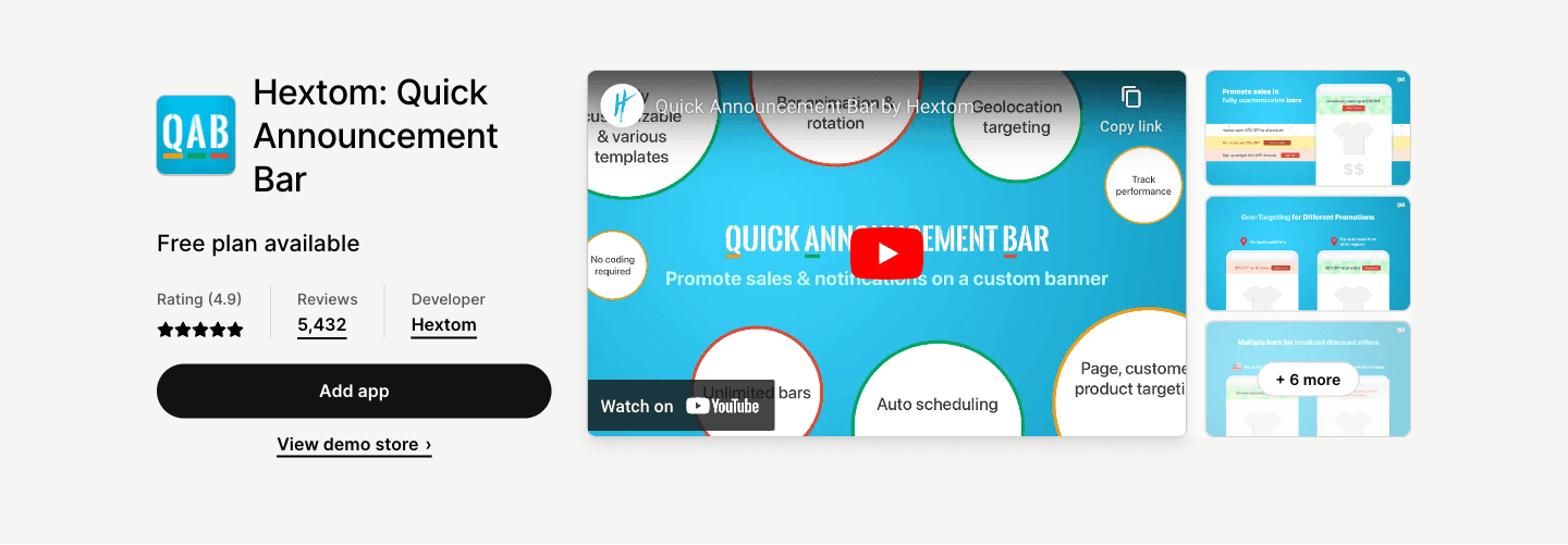 Promote any sales on a fully customizable banner, increase customer awareness and boost sales