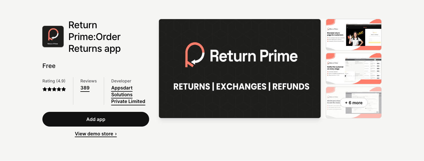 Returns & refund app | Automated requests approval | Send return label | Customisable customer flow