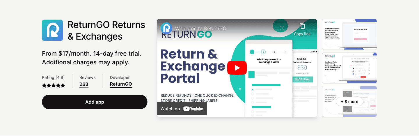 Automate returns & exchanges with a branded self-service return portal for easy returns management.
